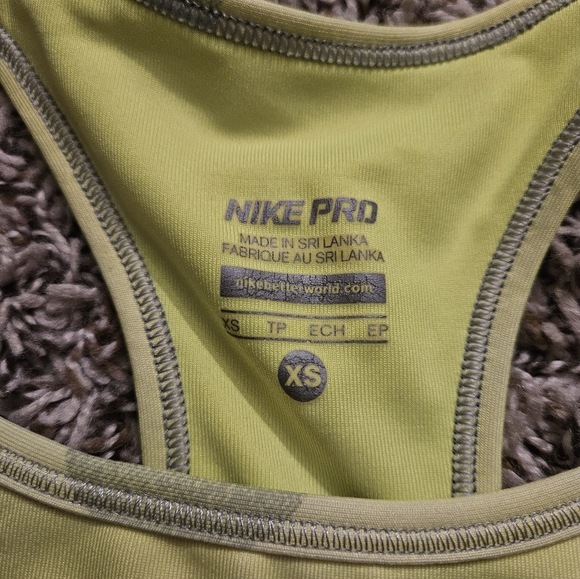 Nike Lime Green Polka Dot Sports Bra (size XS) - Picture 3 of 4